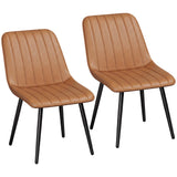 Faux Leather Dining Chairs 51cm Wide in Set Of 2 - Velmora