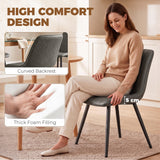 Faux Leather Dining Chairs 51cm Wide in Set Of 2 - Velmora