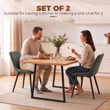 Faux Leather Dining Chairs 51cm Wide in Set Of 2 - Velmora