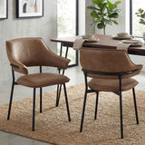 Faux Leather Dining Chairs 62cm Wide in Set Of 2 - Geneva