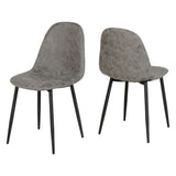 Faux Leather Dining Chairs in Set Of 2 - Athens