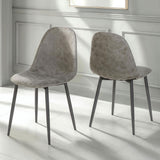 Faux Leather Dining Chairs in Set Of 2 - Athens