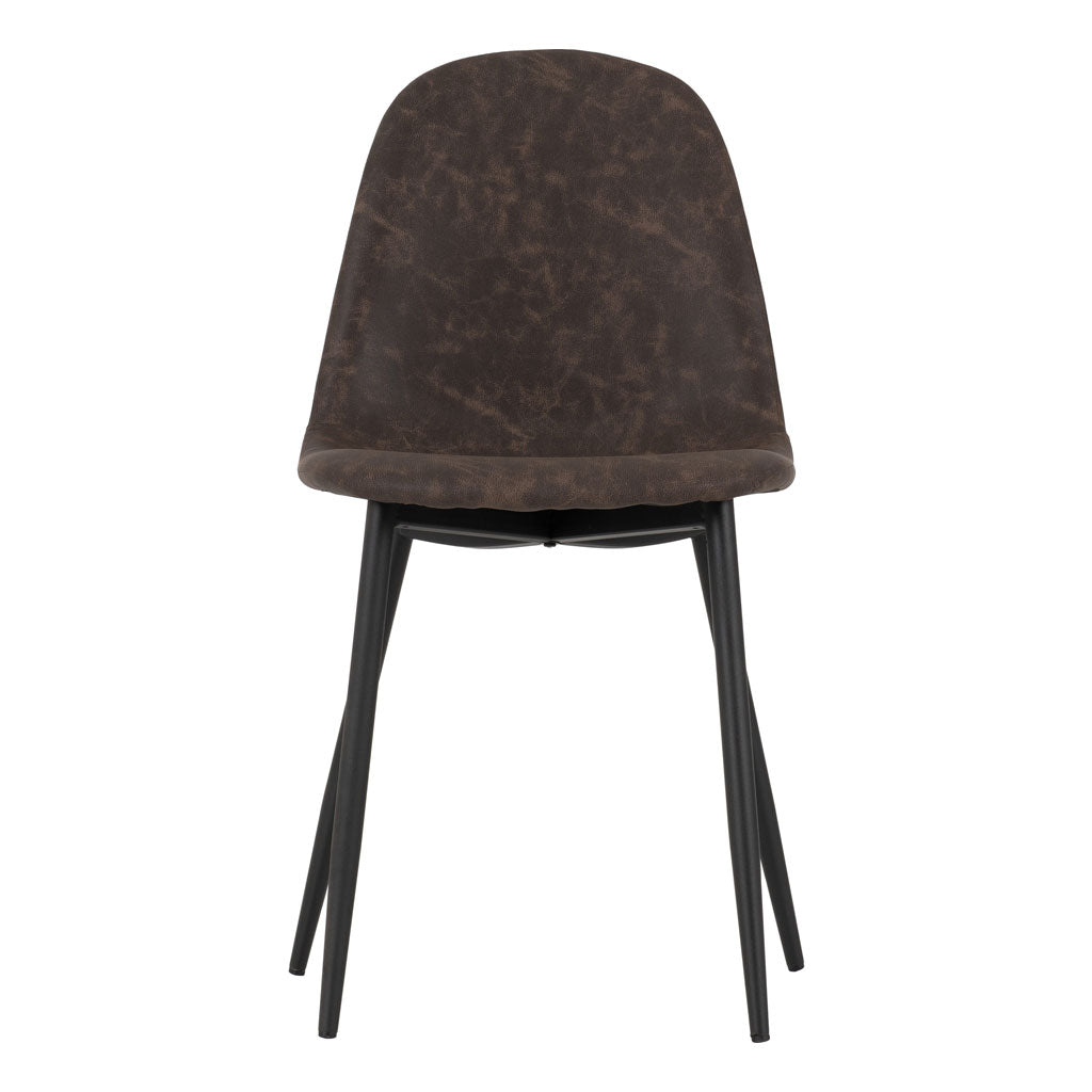Faux Leather Dining Chairs in Set Of 2 - Athens