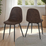 Faux Leather Dining Chairs in Set Of 2 - Athens