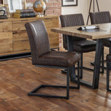 Faux Leather Dining Chairs in Set Of 2 - Brooklyn