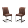 Faux Leather Dining Chairs in Set Of 2 - Brooklyn
