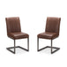 Faux Leather Dining Chairs in Set Of 2 - Brooklyn