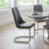 Faux Leather Dining Chairs in Set Of 2 Cantilever - Como