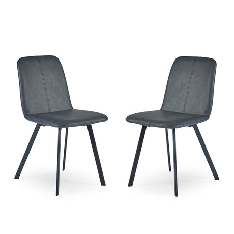 Faux Leather Dining Chairs in Set Of 2 - Goya