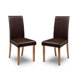 Faux Leather Dining Chairs in Set Of 2 - Hudson