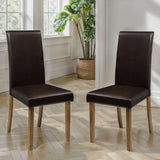 Faux Leather Dining Chairs in Set Of 2 - Hudson