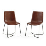 Faux Leather Dining Chairs in Set Of 2 - Joren