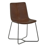 Faux Leather Dining Chairs in Set Of 2 - Joren