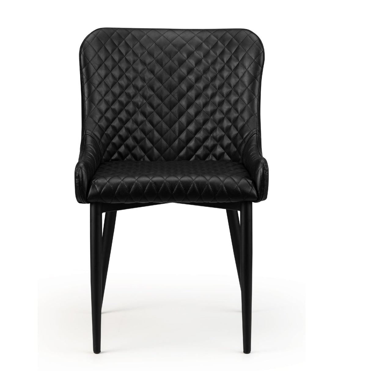 Faux Leather Dining Chairs in Set Of 2 - Luxe