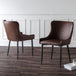 Faux Leather Dining Chairs in Set Of 2 - Luxe