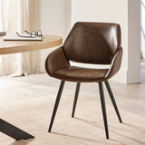 Faux Leather Dining Chairs in Set Of 2 - Parker