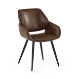 Faux Leather Dining Chairs in Set Of 2 - Parker