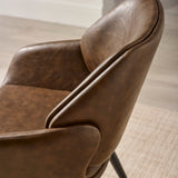 Faux Leather Dining Chairs in Set Of 2 - Parker