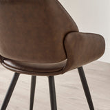 Faux Leather Dining Chairs in Set Of 2 - Parker