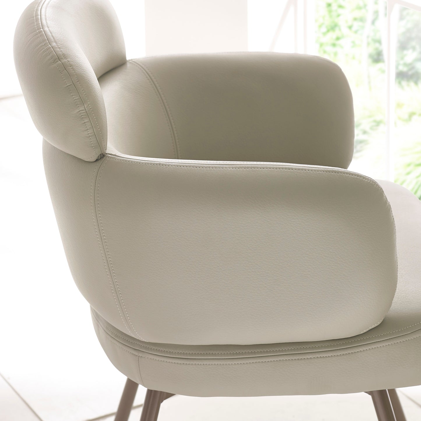 Faux Leather Dining Chairs in Set Of 2 Swivel - Callisto