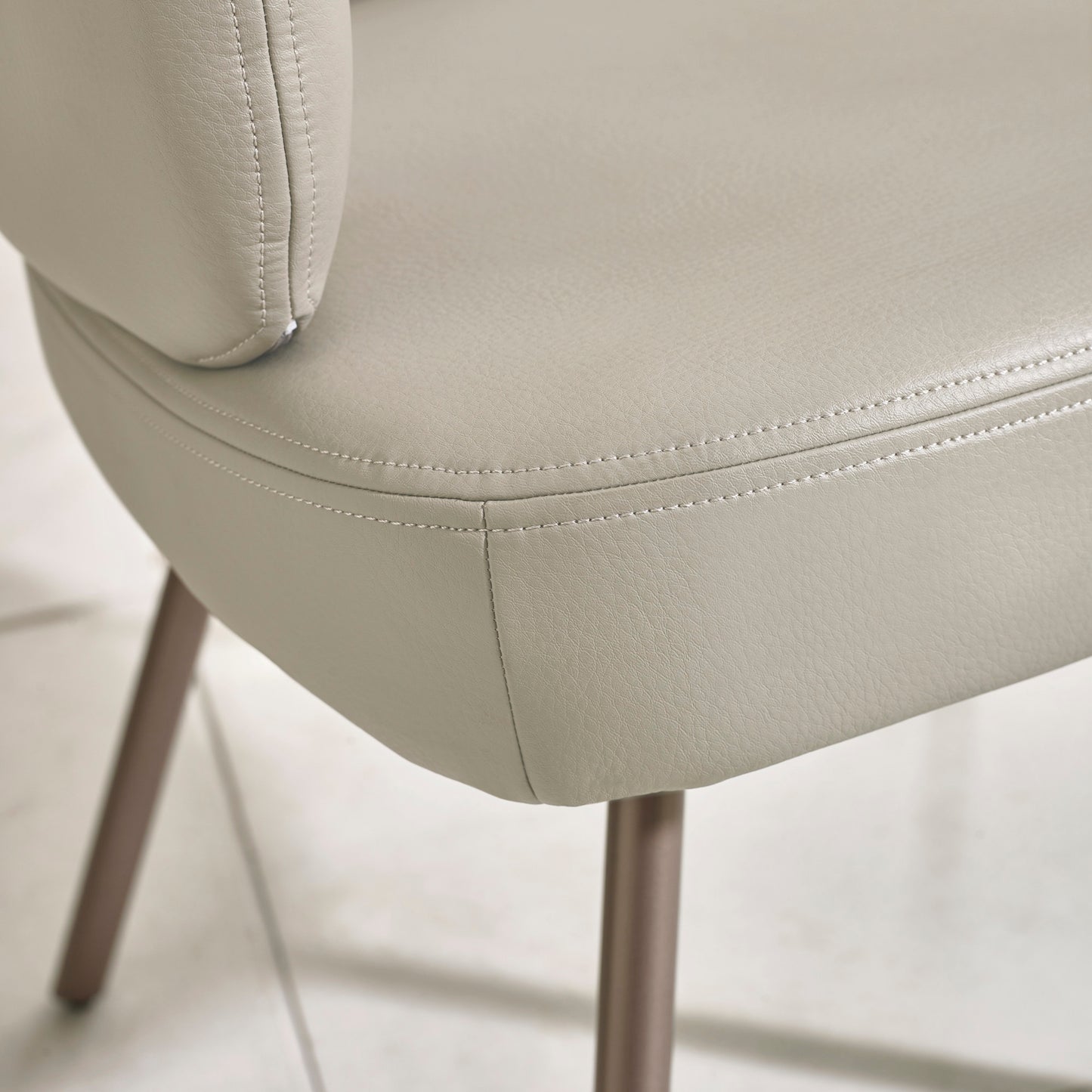 Faux Leather Dining Chairs in Set Of 2 Swivel - Callisto