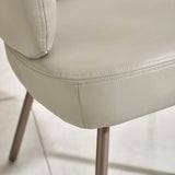 Faux Leather Dining Chairs in Set Of 2 Swivel - Callisto