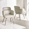 Faux Leather Dining Chairs in Set Of 2 Swivel - Callisto