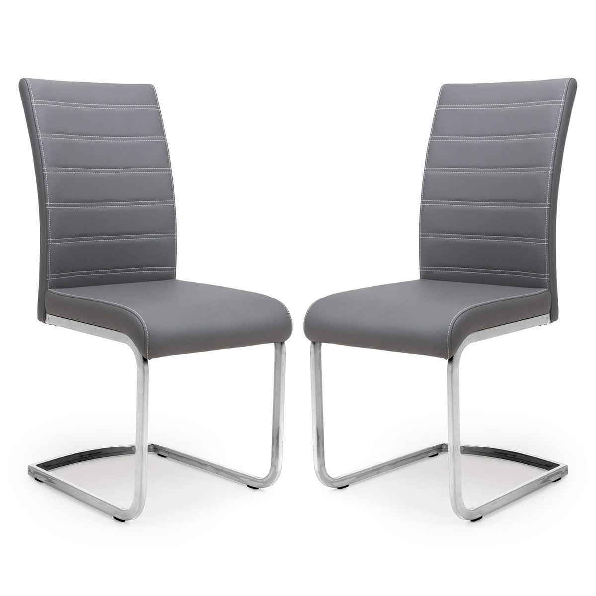 Faux Leather Dining Chairs in Set Of 2 - Callisto