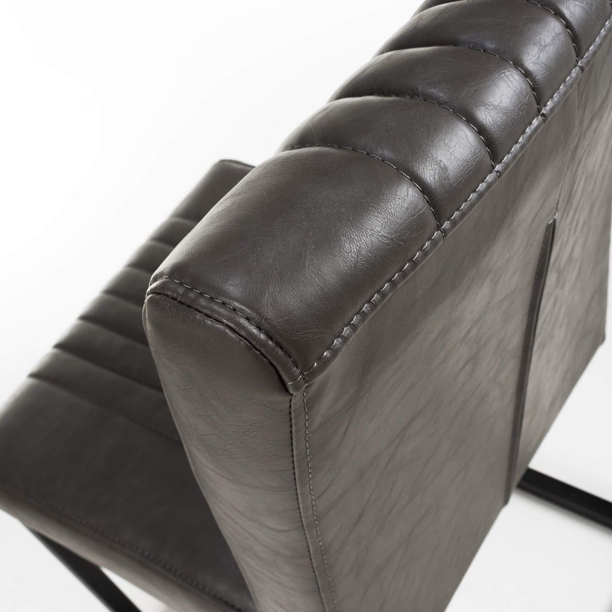 Faux Leather Dining Chairs in Set Of 2 Cantilever - Archer