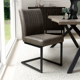 Faux Leather Dining Chairs in Set Of 2 Cantilever - Archer