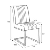 Faux Leather Dining Chairs in Set Of 2 Cantilever - Archer