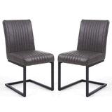 Faux Leather Dining Chairs in Set Of 2 Cantilever - Archer