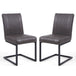 Faux Leather Dining Chairs in Set Of 2 Cantilever - Archer