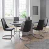 Faux Leather Dining Chairs in Set Of 2 Cantilever - Como