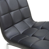 Faux Leather Dining Chairs in Set Of 2 With Chrome Metal Legs - Jenner