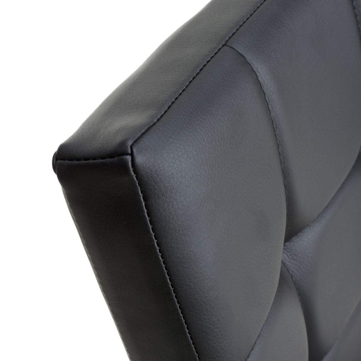 Faux Leather Dining Chairs in Set Of 2 With Chrome Metal Legs - Jenner