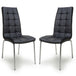 Faux Leather Dining Chairs in Set Of 2 With Chrome Metal Legs - Jenner