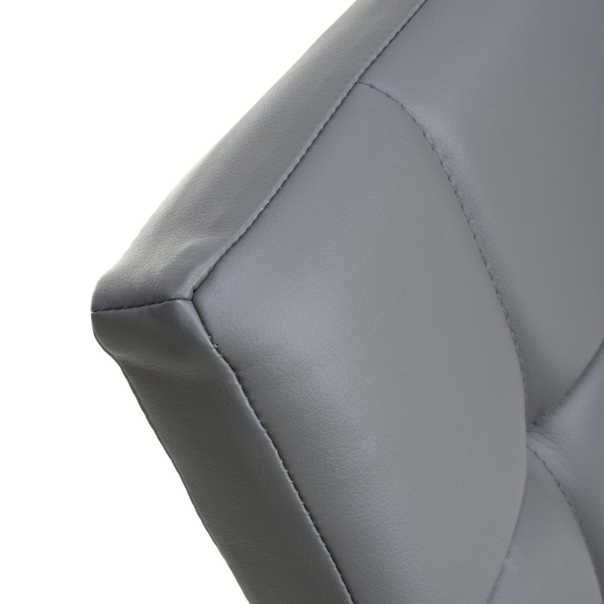 Faux Leather Dining Chairs in Set Of 2 With Chrome Metal Legs - Jenner