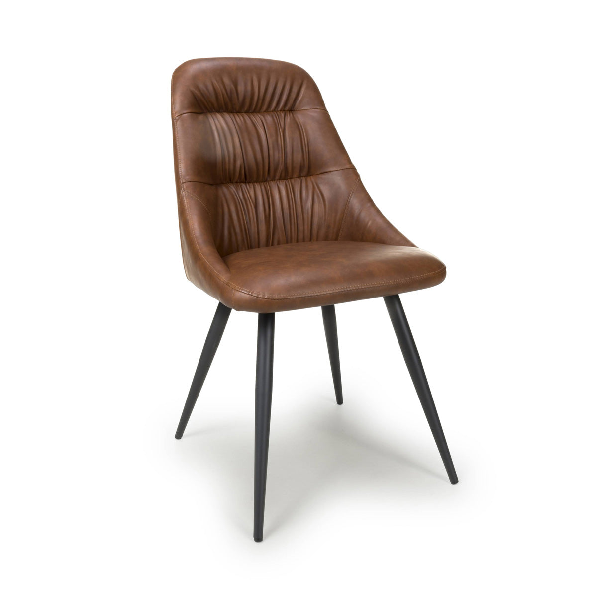Faux Leather Dining Chairs in Set Of 2 - Corinth