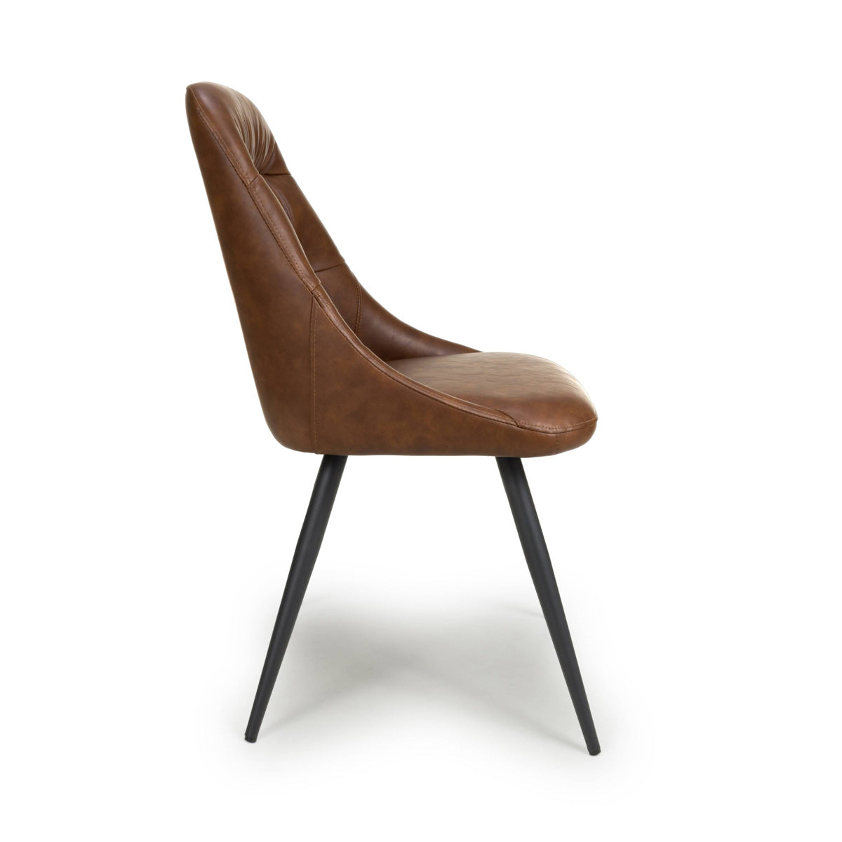 Faux Leather Dining Chairs in Set Of 2 - Corinth