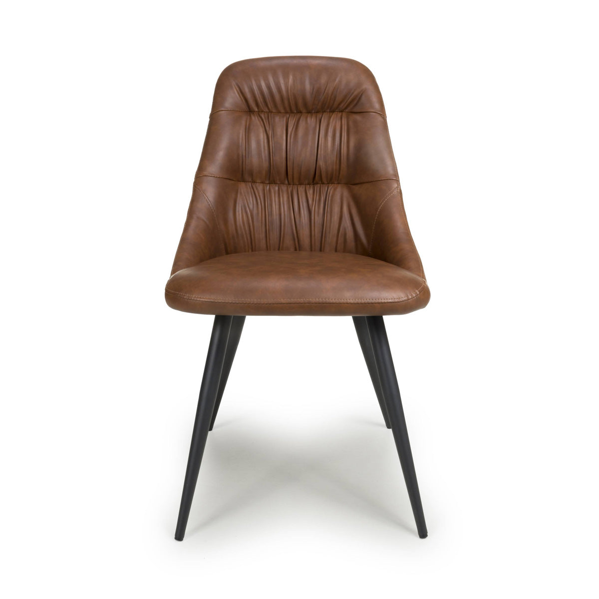 Faux Leather Dining Chairs in Set Of 2 - Corinth