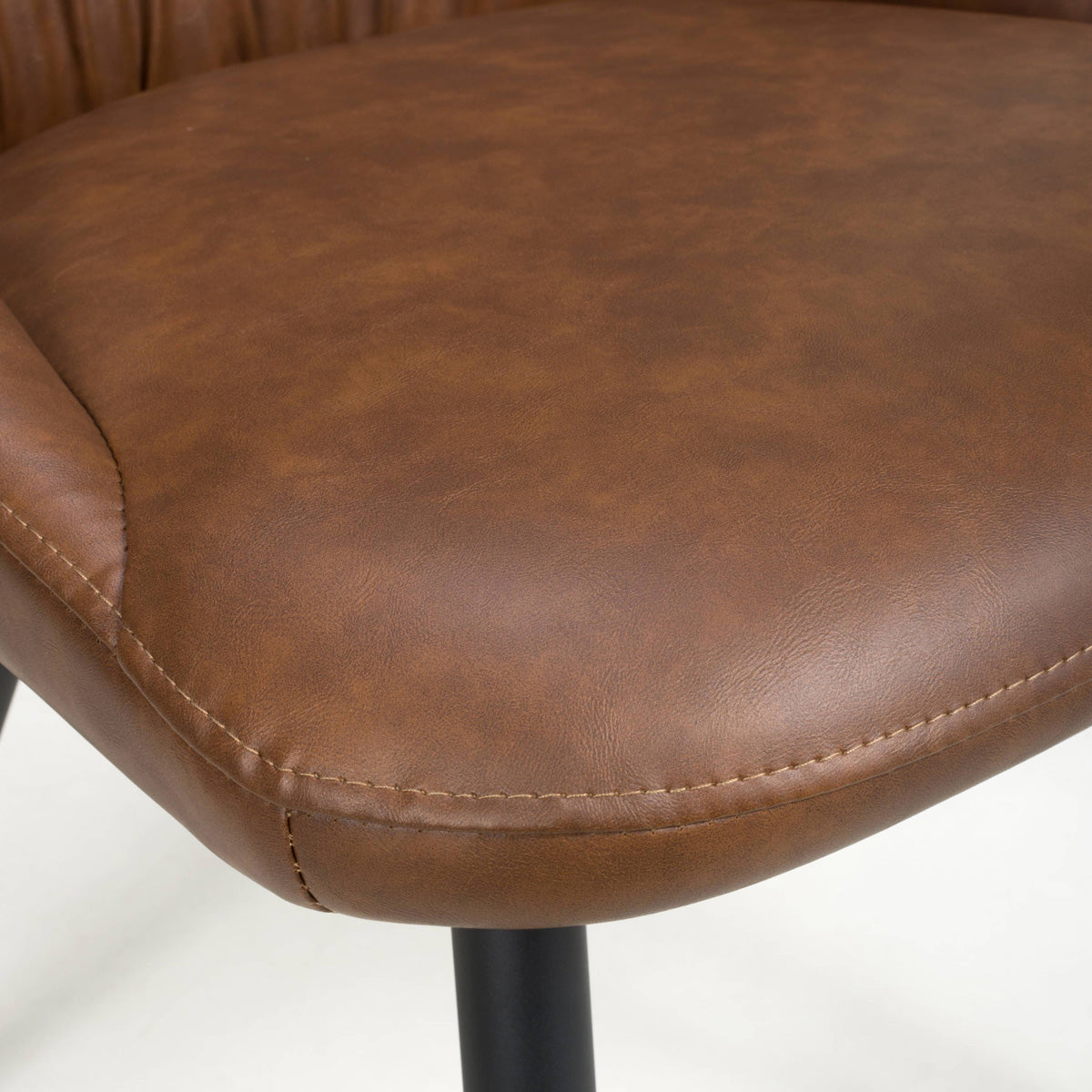 Faux Leather Dining Chairs in Set Of 2 - Corinth
