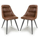 Faux Leather Dining Chairs in Set Of 2 - Corinth