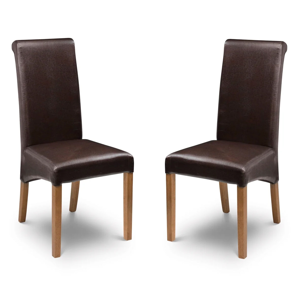 Faux Leather Dining Chairs in Set Of 2 - Cuba