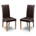 Faux Leather Dining Chairs in Set Of 2 - Cuba