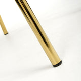 Faux Leather Dining Chairs in Set Of 2 With Gold Metal Legs - Jenner