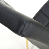 Faux Leather Dining Chairs in Set Of 2 With Gold Metal Legs - Jenner