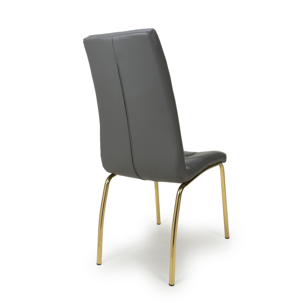 Faux Leather Dining Chairs in Set Of 2 With Gold Metal Legs - Jenner