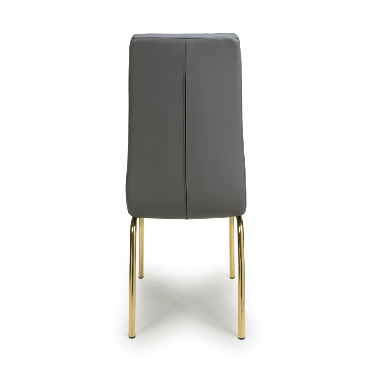 Faux Leather Dining Chairs in Set Of 2 With Gold Metal Legs - Jenner