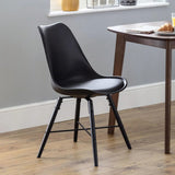 Faux Leather Dining Chairs in Set Of 2 - Kari